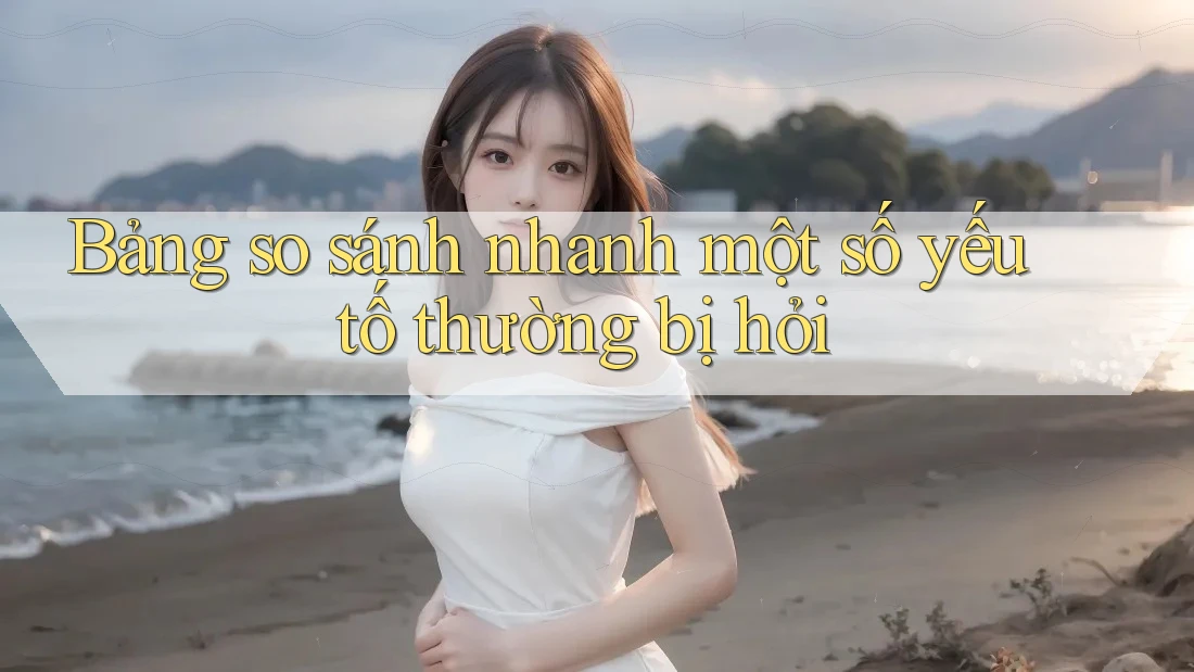 Bảng so sánh nhanh một số yếu tố thường bị hỏi Bảng so sánh nhanh một số yếu tố thường bị hỏi