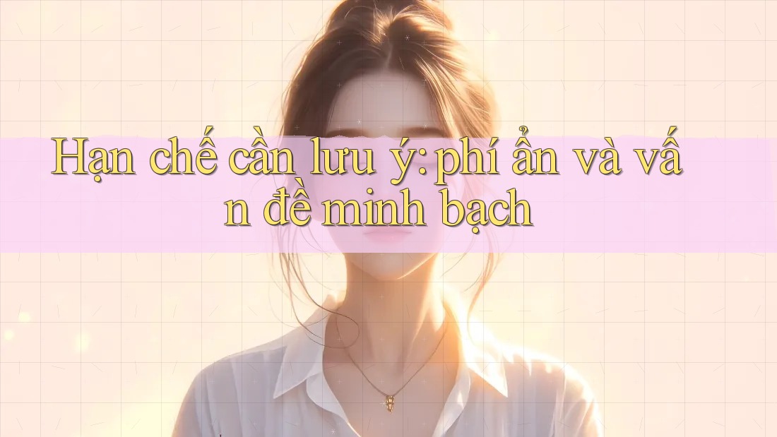 Hạn chế cần lưu ý: phí ẩn và vấn đề minh bạch Hạn chế cần lưu ý: phí ẩn và vấn đề minh bạch