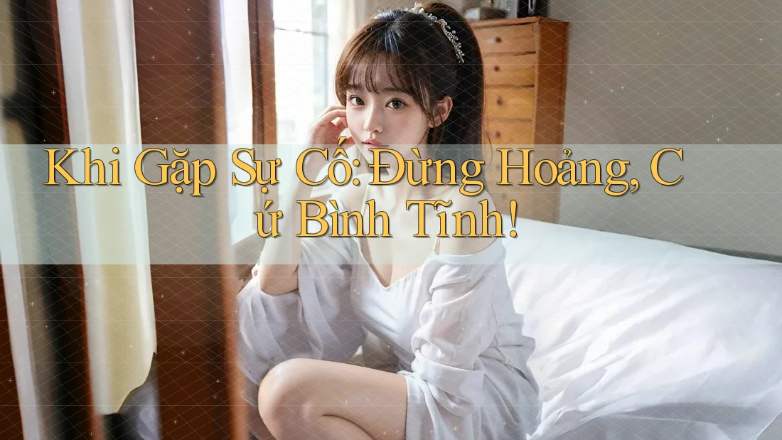 Khi Gặp Sự Cố: Đừng Hoảng, Cứ Bình Tĩnh!