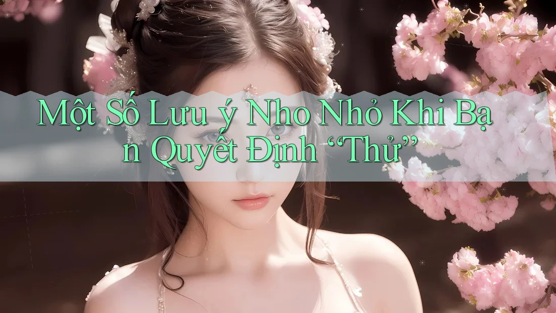 Một Số Lưu ý Nho Nhỏ Khi Bạn Quyết Định “Thử” Một Số Lưu ý Nho Nhỏ Khi Bạn Quyết Định “Thử”
